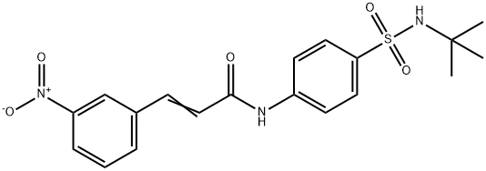 (E)-N-[4-(tert-butylsulfamoyl)phenyl]-3-(3-nitrophenyl)prop-2-enamide Struktur