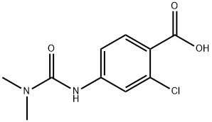 Benzoic acid,2-chloro-4-[[(dimethylamino)- carbonyl]amino]- Struktur