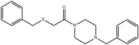 1-(4-benzylpiperazin-1-yl)-2-benzylsulfanylethanone Struktur