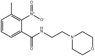 3-methyl-N-(2-morpholin-4-ylethyl)-2-nitrobenzamide Struktur