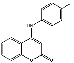 4-(4-fluoroanilino)chromen-2-one Struktur