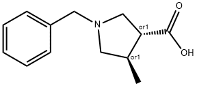 (3R,4R)-1-benzyl-4-methylpyrrolidine-3-carboxylic acid Struktur