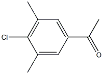 1-(4-氯-3,5-二甲基苯基)乙酮 結(jié)構(gòu)式