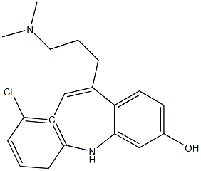 9-chloro-11-[3-(dimethylamino)propyl]-5,6-dihydrobenzo[b][1]benzazepin-3-ol Struktur