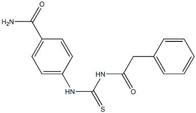 4-({[(phenylacetyl)amino]carbonothioyl}amino)benzamide Struktur