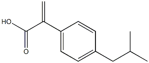 Benzeneacetic acid, a-methylene-4-(2-methylpropyl)- Struktur