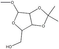 (4-methoxy-2,2-dimethyl-3a,4,6,6a-tetrahydrofuro[3,4-d][1,3]dioxol-6-yl)methanol Struktur