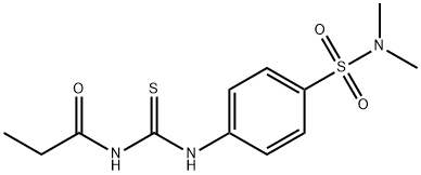 N-[({4-[(dimethylamino)sulfonyl]phenyl}amino)carbonothioyl]propanamide Struktur