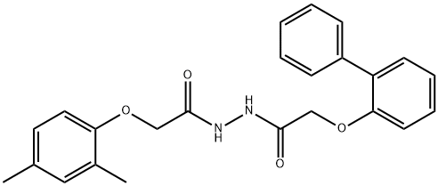 2-(2,4-dimethylphenoxy)-N'-[2-(2-phenylphenoxy)acetyl]acetohydrazide Struktur