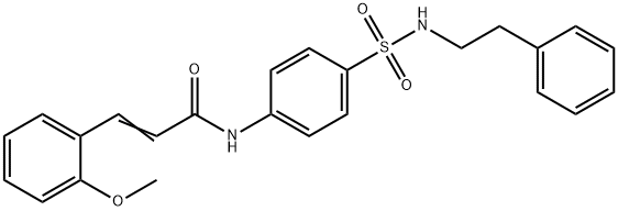 3-(2-methoxyphenyl)-N-(4-{[(2-phenylethyl)amino]sulfonyl}phenyl)acrylamide Struktur