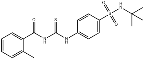 N-[({4-[(tert-butylamino)sulfonyl]phenyl}amino)carbonothioyl]-2-methylbenzamide Struktur