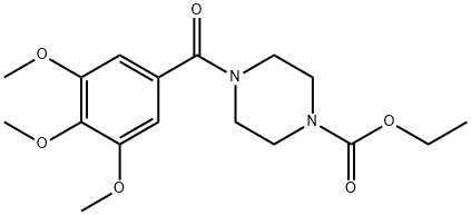 ethyl 4-[(3,4,5-trimethoxyphenyl)carbonyl]piperazine-1-carboxylate Struktur