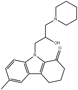 9-(2-hydroxy-3-(piperidin-1-yl)propyl)-6-methyl-2,3,4,9-tetrahydro-1H-carbazol-1-one Struktur