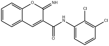 N-(2,3-dichlorophenyl)-2-iminochromene-3-carboxamide Struktur