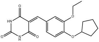 5-[(4-cyclopentyloxy-3-ethoxyphenyl)methylidene]-1,3-diazinane-2,4,6-trione|