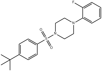 1-((4-(tert-butyl)phenyl)sulfonyl)-4-(2-fluorophenyl)piperazine Struktur