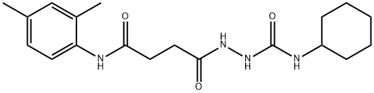 N-cyclohexyl-2-{4-[(2,4-dimethylphenyl)amino]-4-oxobutanoyl}hydrazinecarboxamide Struktur