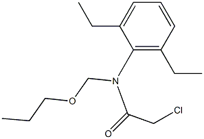 Acetamide, 2-chloro-N-(2,6-diethylphenyl)-N-(propoxymethyl)- Struktur