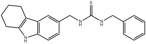 1-benzyl-3-((2,3,4,9-tetrahydro-1H-carbazol-6-yl)methyl)thiourea Struktur