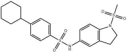 4-cyclohexyl-N-[1-(methylsulfonyl)-2,3-dihydro-1H-indol-5-yl]benzenesulfonamide Struktur