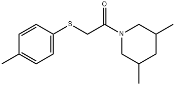 1-(3,5-dimethylpiperidin-1-yl)-2-(4-methylphenyl)sulfanylethanone Struktur