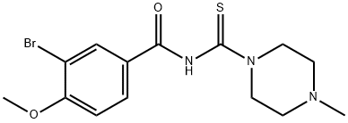 3-bromo-4-methoxy-N-(4-methylpiperazine-1-carbothioyl)benzamide Struktur