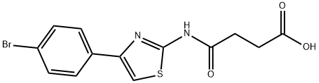 4-((4-(4-bromophenyl)thiazol-2-yl)amino)-4-oxobutanoic acid Struktur