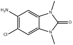 5-Amino-6-chloro-1,3-dimethyl-1,3-dihydro-benzoimidazol-2-one Struktur