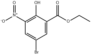 ETHYL 5-BROMO-2-HYDROXY-3-NITROBENZOATE Struktur