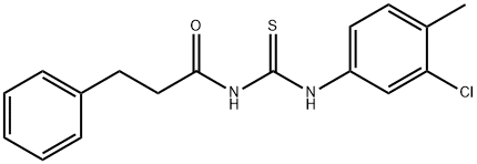 N-{[(3-chloro-4-methylphenyl)amino]carbonothioyl}-3-phenylpropanamide Struktur