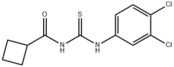 N-{[(3,4-dichlorophenyl)amino]carbonothioyl}cyclobutanecarboxamide Struktur