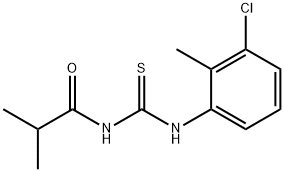 N-{[(3-chloro-2-methylphenyl)amino]carbonothioyl}-2-methylpropanamide Struktur