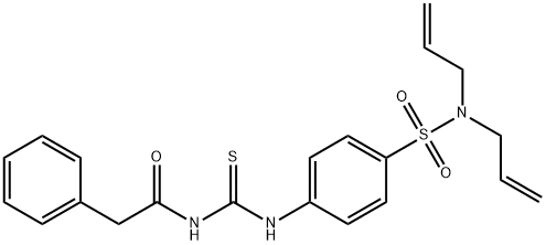 N-[({4-[(diallylamino)sulfonyl]phenyl}amino)carbonothioyl]-2-phenylacetamide Struktur