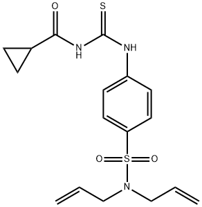 N-[({4-[(diallylamino)sulfonyl]phenyl}amino)carbonothioyl]cyclopropanecarboxamide Struktur