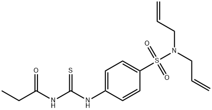 N-[({4-[(diallylamino)sulfonyl]phenyl}amino)carbonothioyl]propanamide Struktur