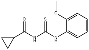 N-{[(2-methoxyphenyl)amino]carbonothioyl}cyclopropanecarboxamide Struktur