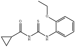 N-{[(2-ethoxyphenyl)amino]carbonothioyl}cyclopropanecarboxamide Struktur