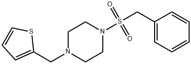 1-(benzylsulfonyl)-4-(thiophen-2-ylmethyl)piperazine Struktur