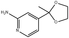 4-(2-METHYL-1,3-DIOXOLAN-2-YL)PYRIDIN-2-AMINE Struktur