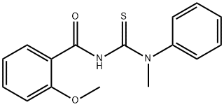 2-methoxy-N-{[methyl(phenyl)amino]carbonothioyl}benzamide Struktur