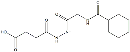 4-[2-[2-(cyclohexanecarbonylamino)acetyl]hydrazinyl]-4-oxobutanoic acid Struktur