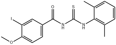 N-{[(2,6-dimethylphenyl)amino]carbonothioyl}-3-iodo-4-methoxybenzamide Struktur