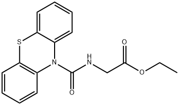 ethyl 2-(phenothiazine-10-carbonylamino)acetate Struktur