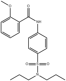 N-[4-(dipropylsulfamoyl)phenyl]-2-methoxybenzamide Struktur