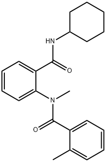 N-{2-[(cyclohexylamino)carbonyl]phenyl}-N,2-dimethylbenzamide Struktur