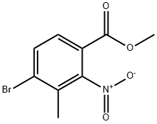 Benzoic acid, 4-bromo-3-methyl-2-nitro-, methyl ester Struktur