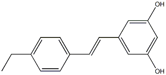 1,3-Benzenediol, 5-[(1E)-2-(4-ethylphenyl)ethenyl]- Struktur