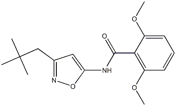 Benzamide, N-[3-(2,2-dimethylpropyl)-5-isoxazolyl]-2,6-dimethoxy- Struktur