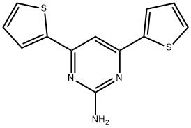 4,6-bis(thiophen-2-yl)pyrimidin-2-amine Struktur