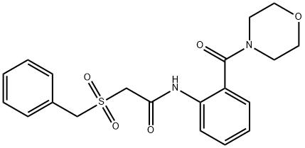 2-benzylsulfonyl-N-[2-(morpholine-4-carbonyl)phenyl]acetamide Struktur